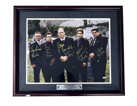 The Sopranos Autographed 16x20 Framed Photo (incl. James Gandolfini)